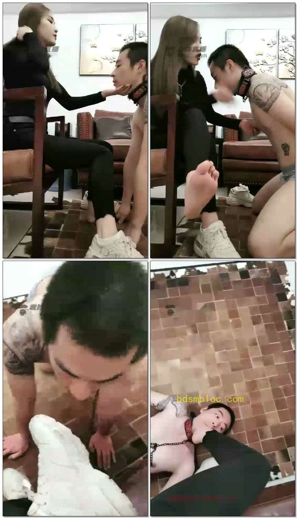 【萱萱S女蒂】运动鞋白棉袜除臭，舔脚钻裆深喉