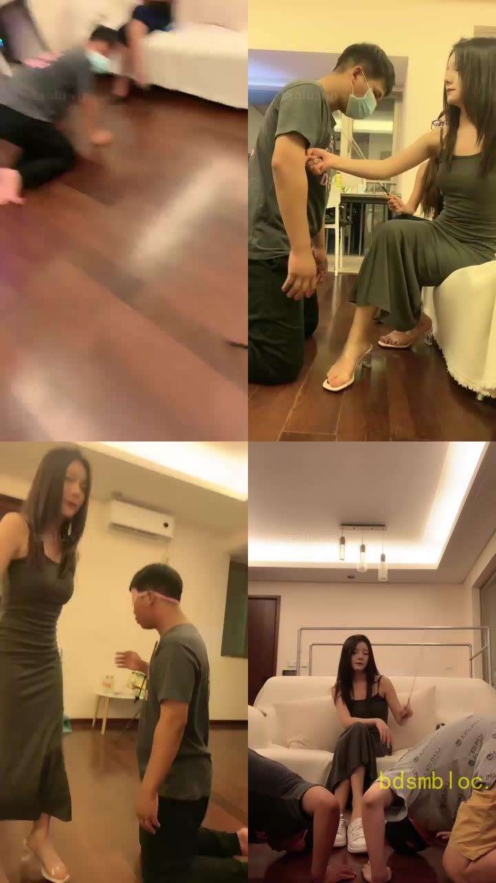 【宝爷和千条姐】双女王调教耳光踩踏舔鞋