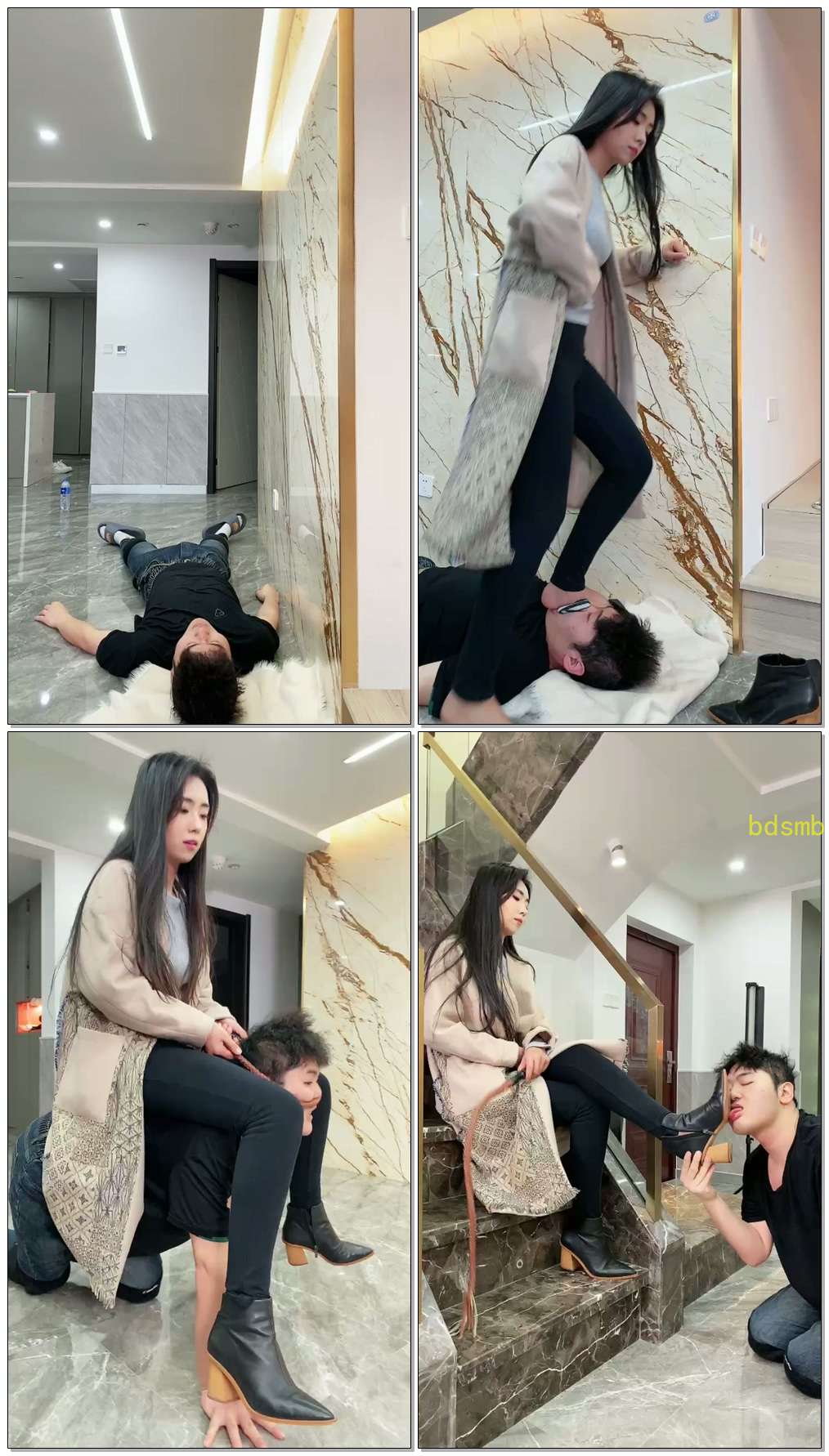 【麋鹿银儿】新素人系列3踩头脸提档耳光坐头骑马