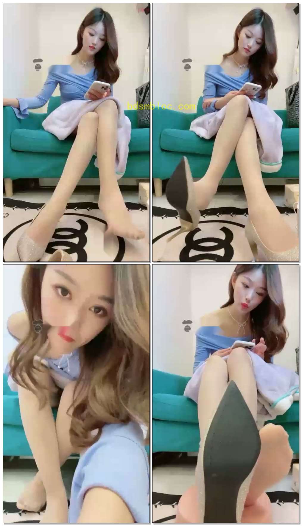【虞姬】车模第一视角肉丝长腿