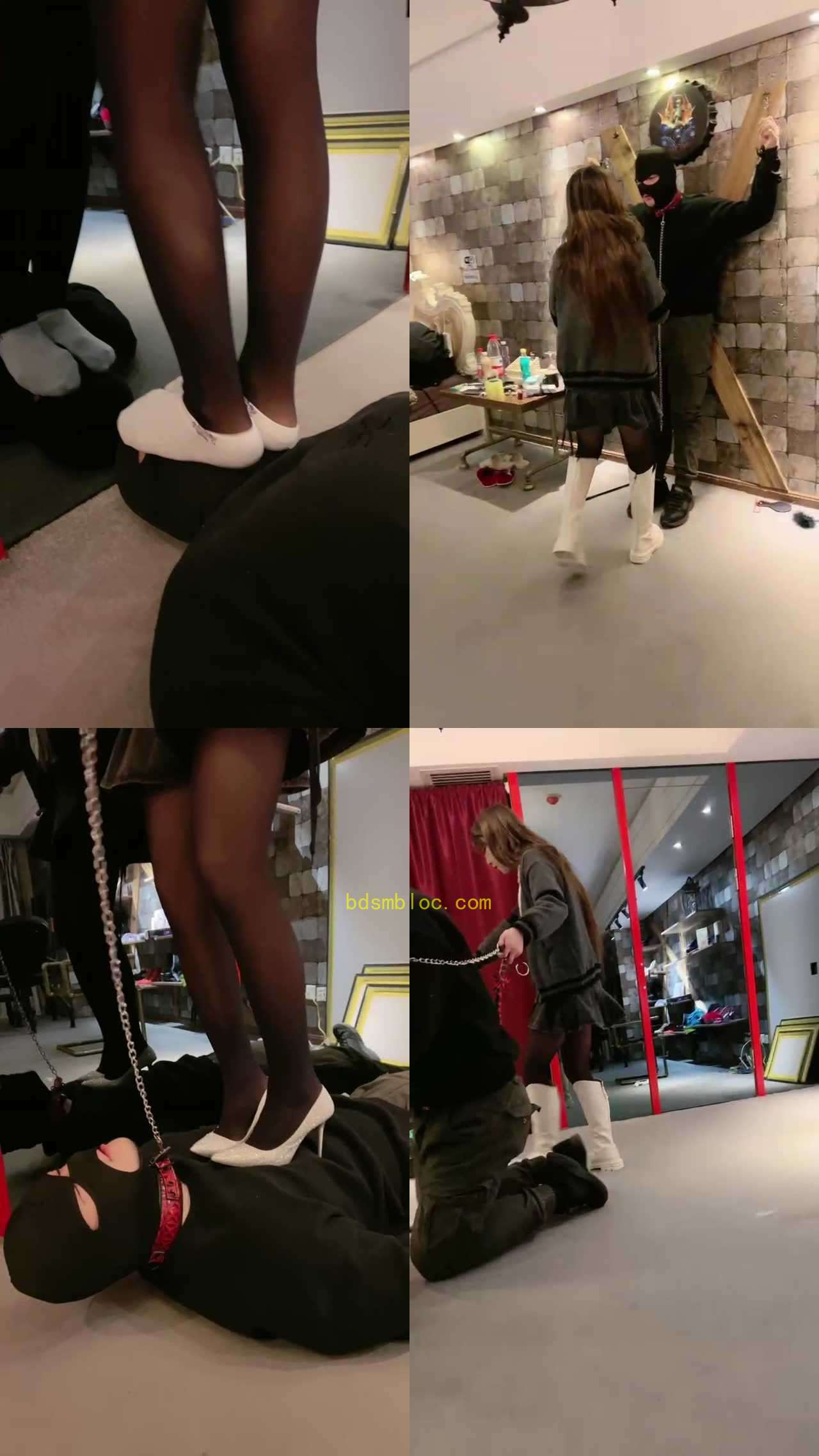 【领主老大】近距离长靴棉袜+黑丝高跟踩虐