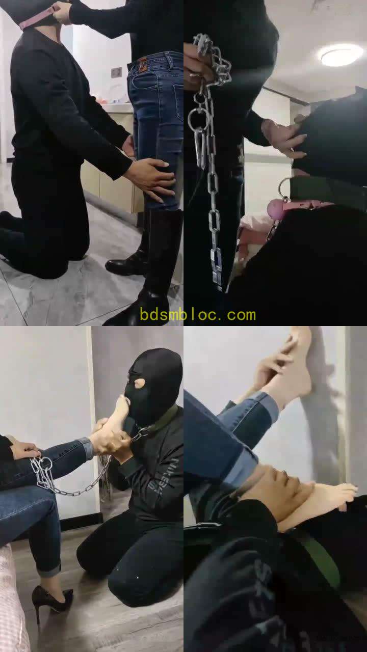 【辣姐】调教皮靴踩踏脚奴舔裸足