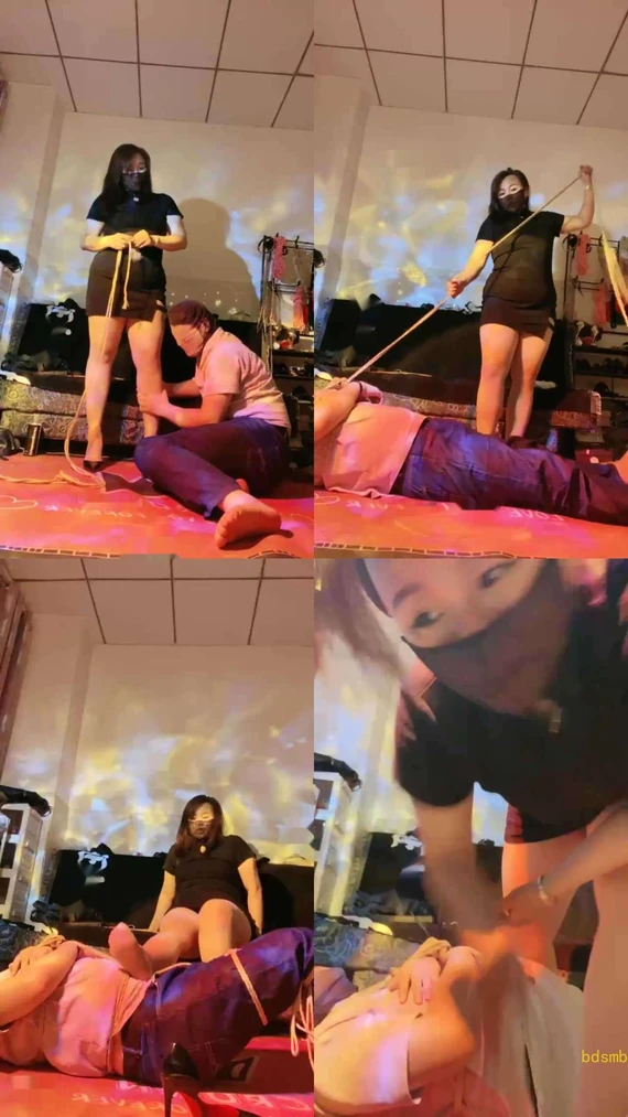 【东莞妖魔BBW】捆绑榨精踩踏