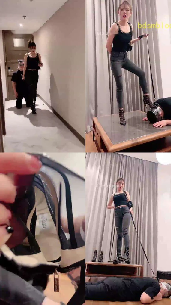 【宇婉莹】调教课裸靴控