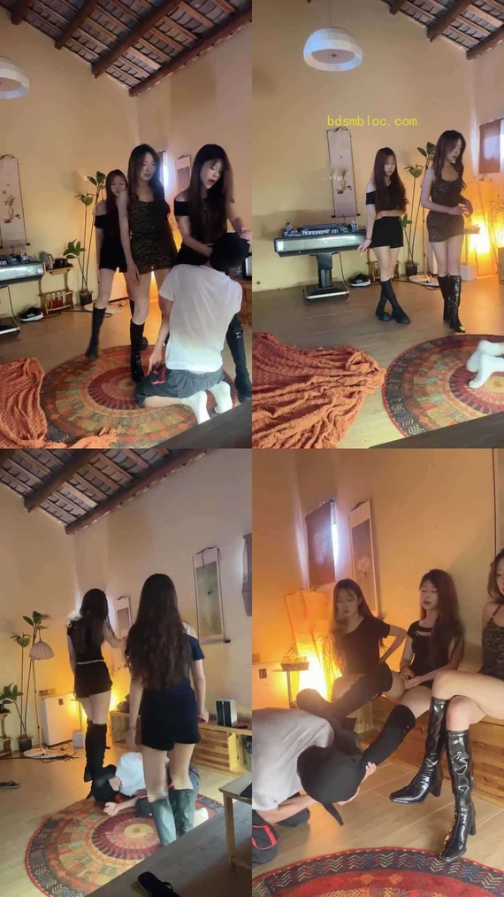【欣婷】三个姐姐暴力踢踹
