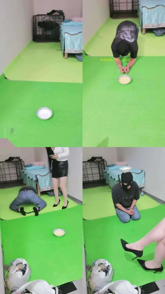 【美容院S】狗笼圈养手铐捆绑跪求圣水/转胯爬行