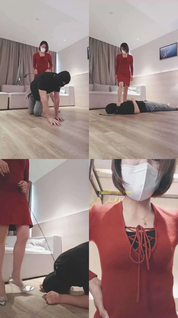 【芊兮殿下】白领下班虐狗-转胯骑马/踩踏虐乳