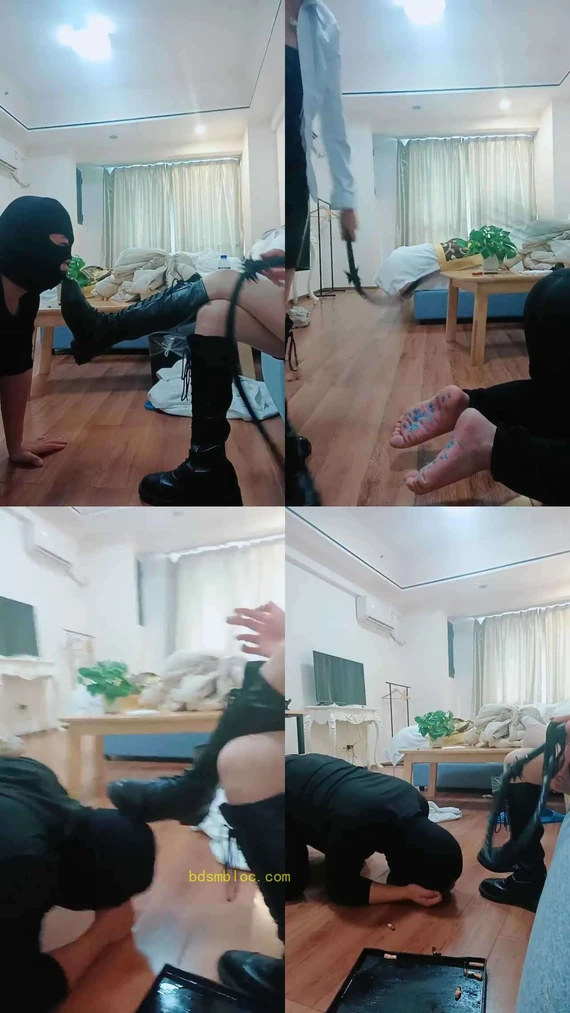 【雯雯】长靴素人白领五花大绑虐
