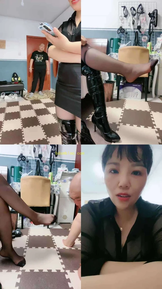 【佳琪女王】外卖员被调-转胯/舔皮靴/喝口水