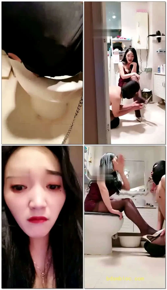 【傲雪女王】厕所羞辱重度耳光圣水淋雨